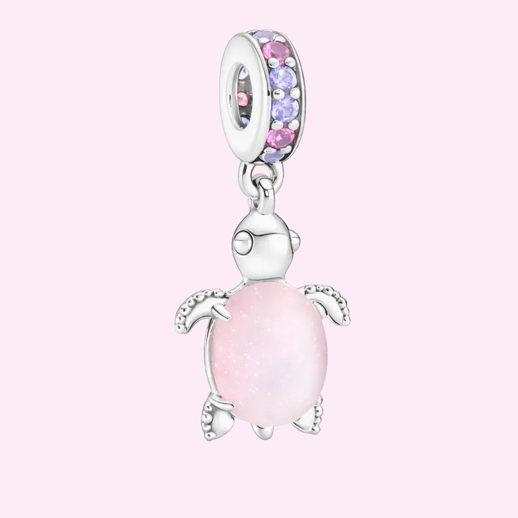 Charm Tortuga de Mar Rosa