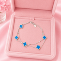 Pulsera doble estilo van Cleef AZUL