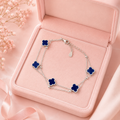 Pulsera doble estilo van Cleef AZUL MARINO