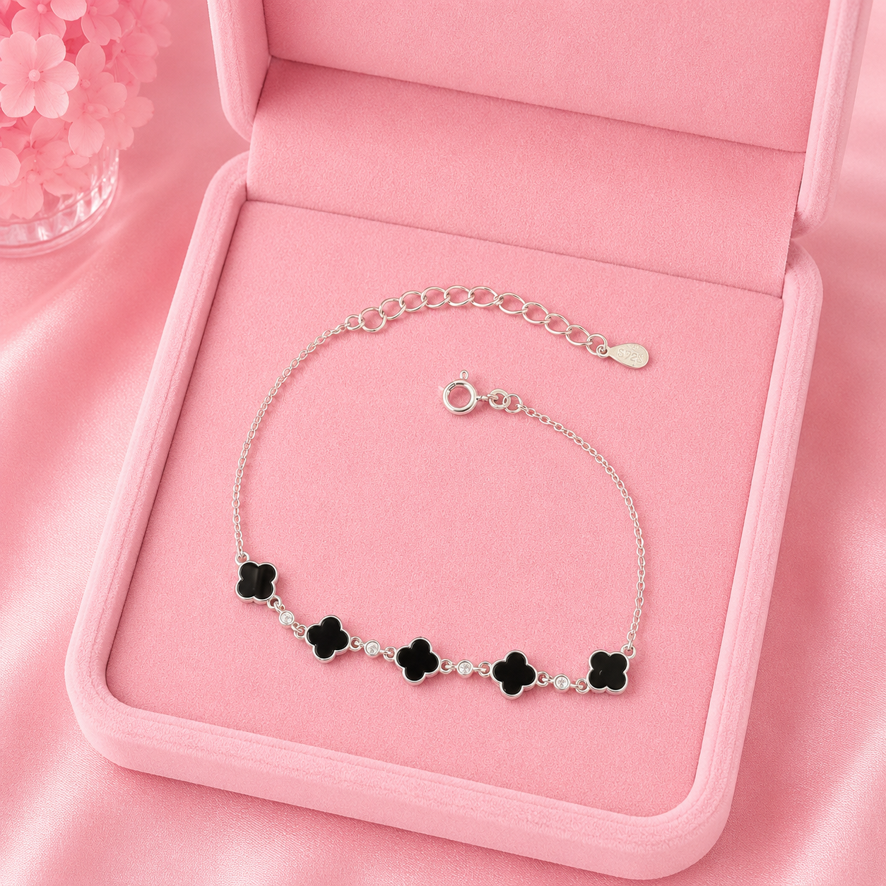 Pulsera Trébol Negra