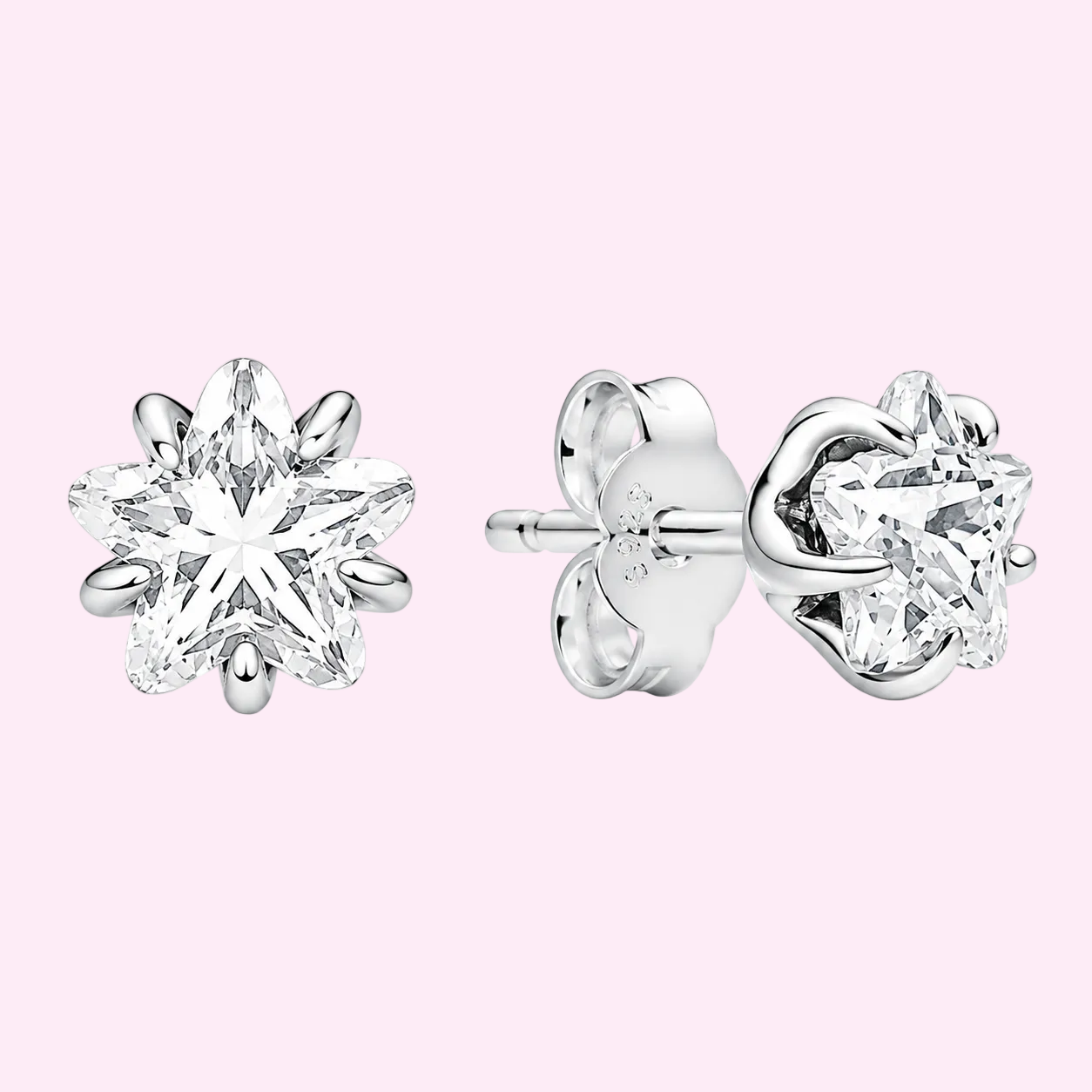 Aretes de botón Estrella celestial reluciente